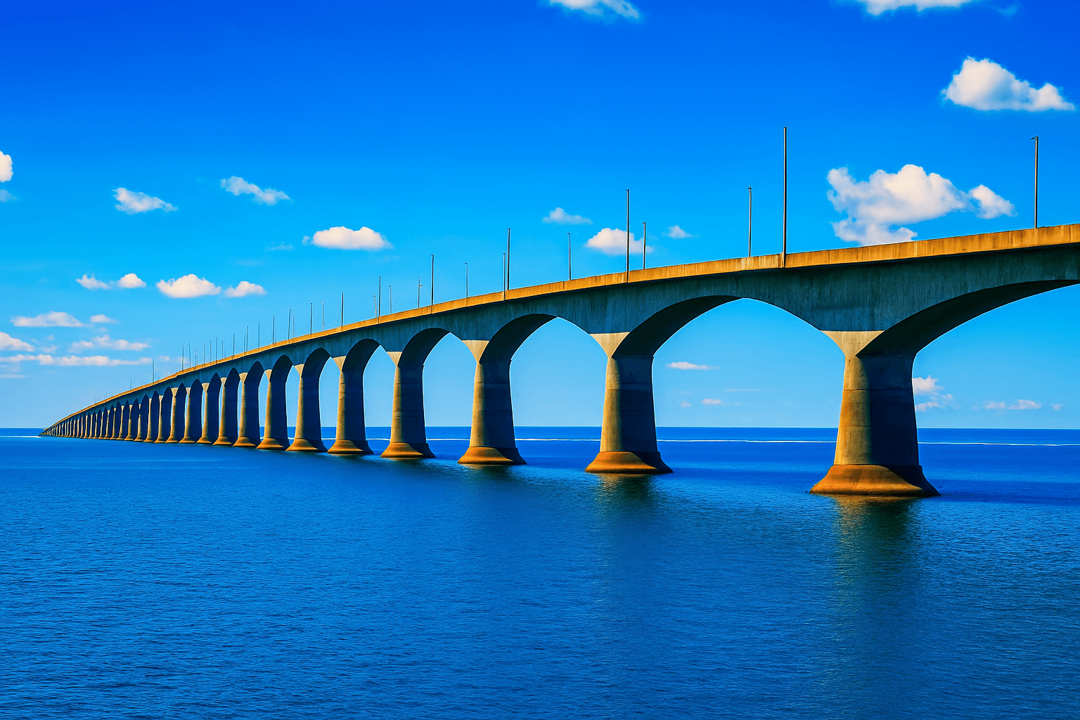 Confederation Bridge connecting Prince Edward Island to mainland Canada